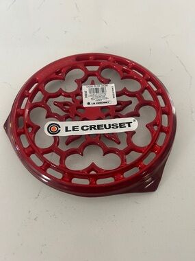 Le Creuset Red Cast Iron Decorative Trivet-NWTO